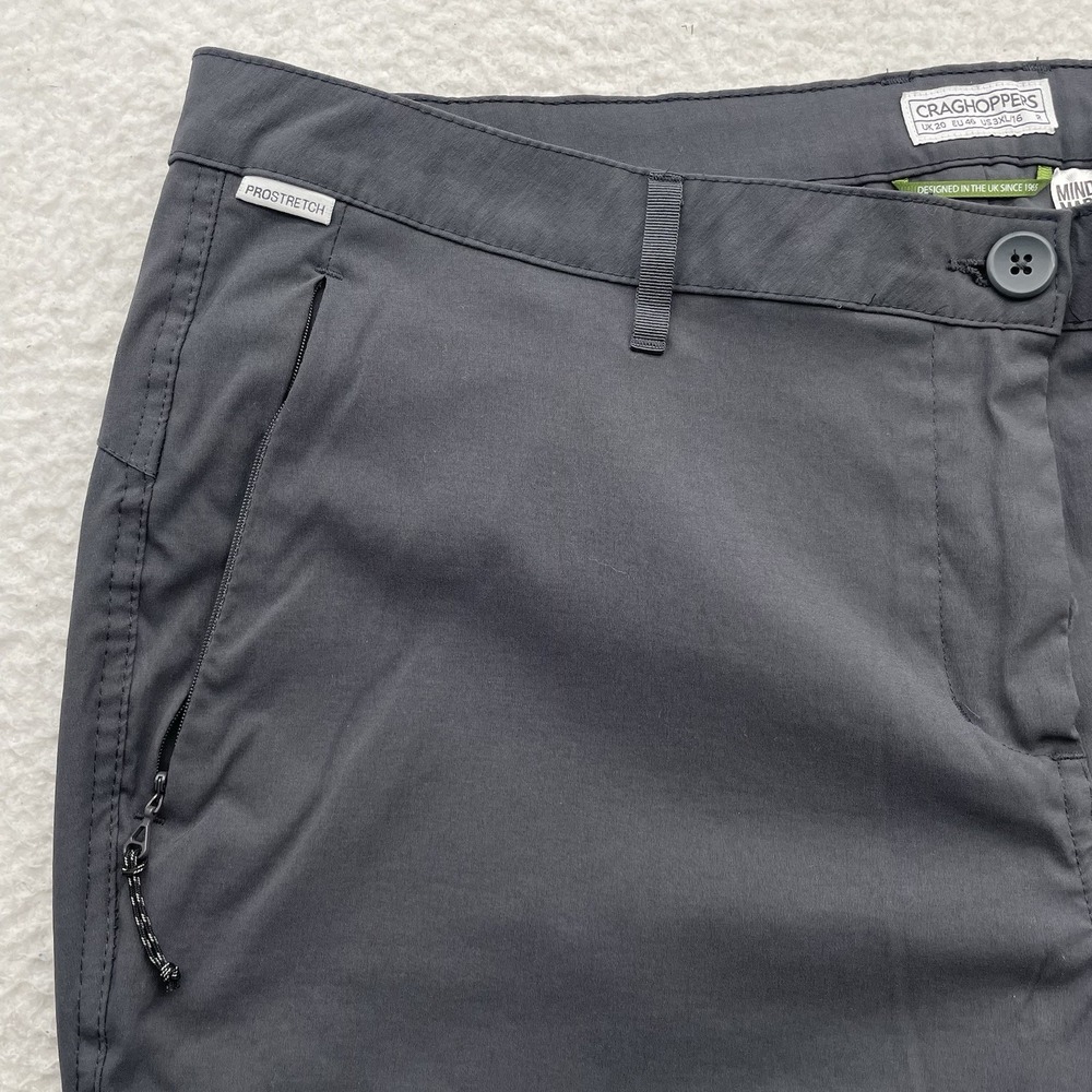 Craghoppers Pants Womens 3XL 16 Kiwi Pro II Gray Hiking Outdoors Zip Pockets - Picture 3 of 11